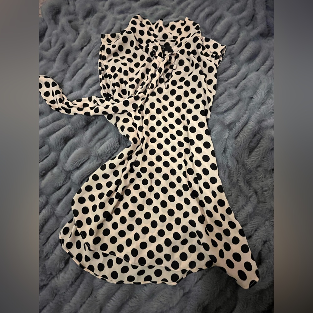 J. Crew Sleeveless Polka Dot Blouse